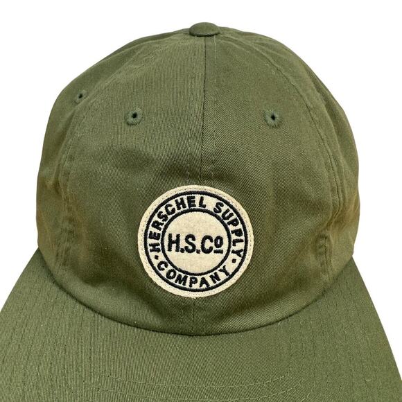 Herschel Supply Company Hat Olive Green leather strap Glenwood series - Picture 2 of 9